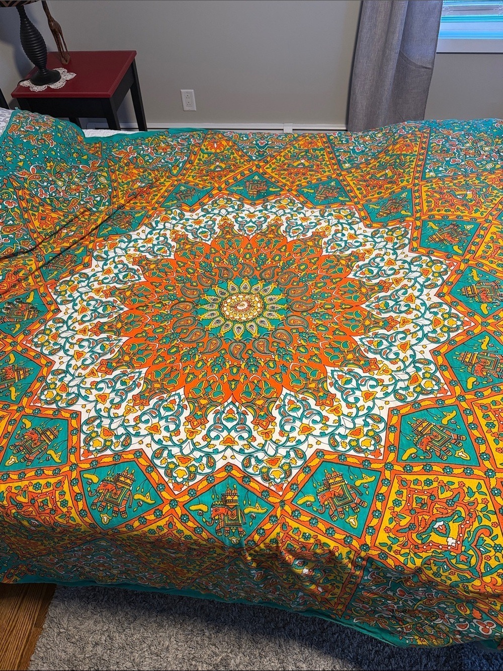 Vintage Mandala Bedspread Beach Blanket Wall Hanging Boho